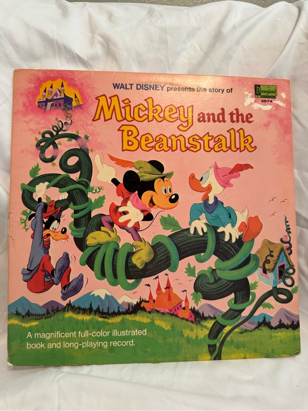 Disney Mickey and the Beanstalk Illustrated Book with Pink Cover